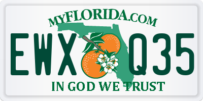 FL license plate EWXQ35