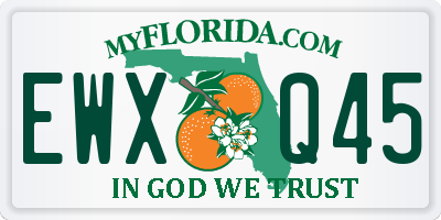 FL license plate EWXQ45