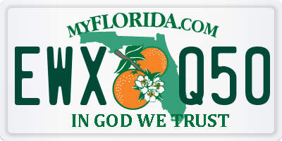 FL license plate EWXQ50