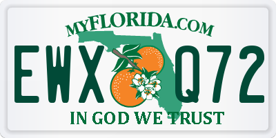 FL license plate EWXQ72