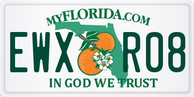 FL license plate EWXR08