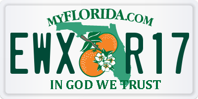 FL license plate EWXR17