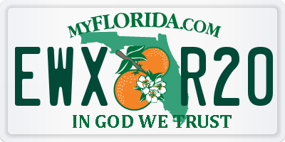 FL license plate EWXR20