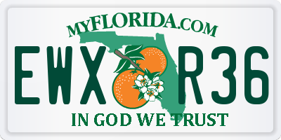 FL license plate EWXR36
