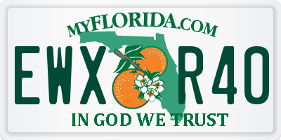 FL license plate EWXR40