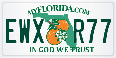 FL license plate EWXR77