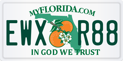 FL license plate EWXR88