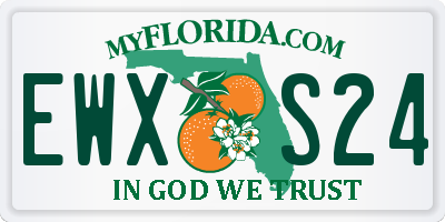 FL license plate EWXS24