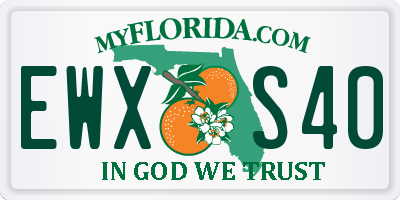 FL license plate EWXS40