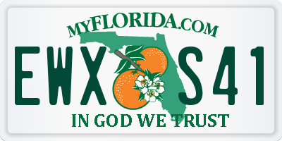 FL license plate EWXS41