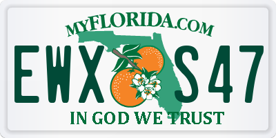 FL license plate EWXS47