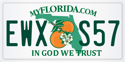 FL license plate EWXS57