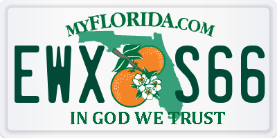 FL license plate EWXS66