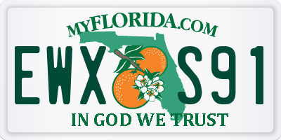 FL license plate EWXS91