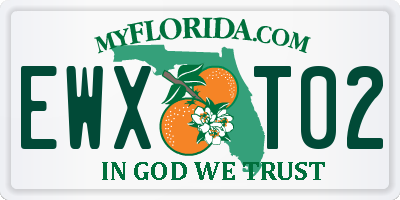 FL license plate EWXT02