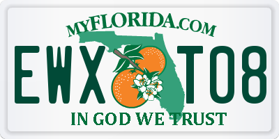 FL license plate EWXT08