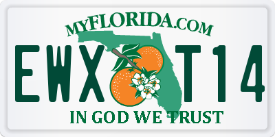 FL license plate EWXT14