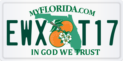 FL license plate EWXT17
