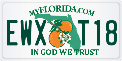 FL license plate EWXT18