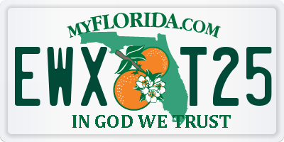 FL license plate EWXT25