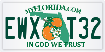 FL license plate EWXT32
