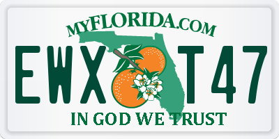 FL license plate EWXT47