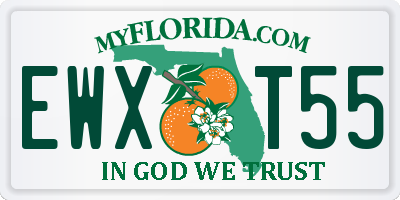 FL license plate EWXT55