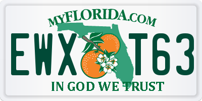 FL license plate EWXT63