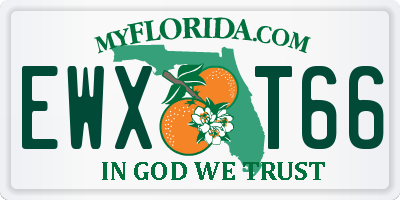 FL license plate EWXT66