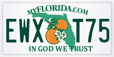 FL license plate EWXT75