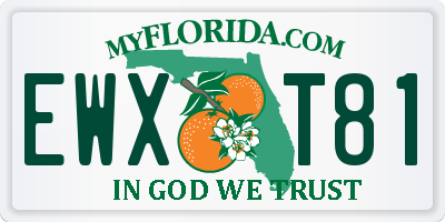 FL license plate EWXT81