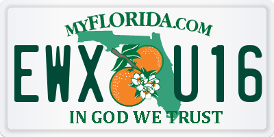 FL license plate EWXU16