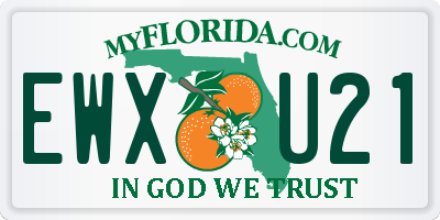 FL license plate EWXU21
