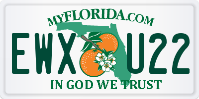 FL license plate EWXU22