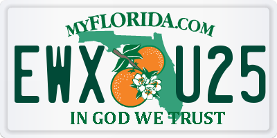 FL license plate EWXU25