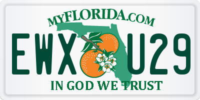 FL license plate EWXU29