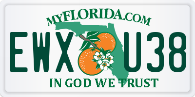 FL license plate EWXU38