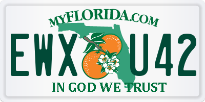 FL license plate EWXU42