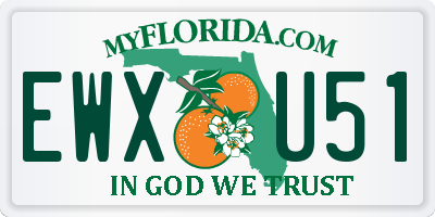 FL license plate EWXU51