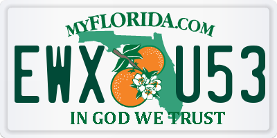 FL license plate EWXU53