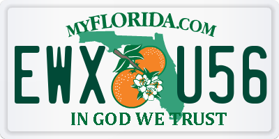 FL license plate EWXU56