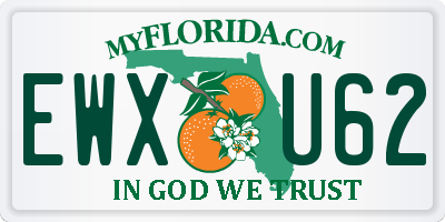 FL license plate EWXU62