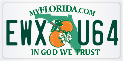 FL license plate EWXU64