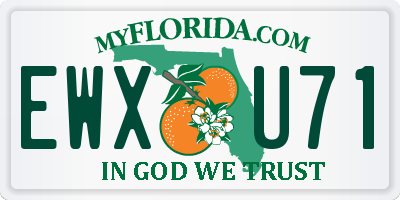 FL license plate EWXU71