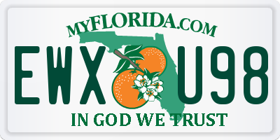 FL license plate EWXU98