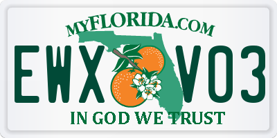 FL license plate EWXV03