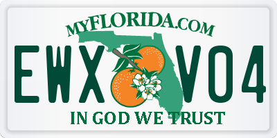 FL license plate EWXV04