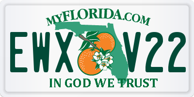 FL license plate EWXV22