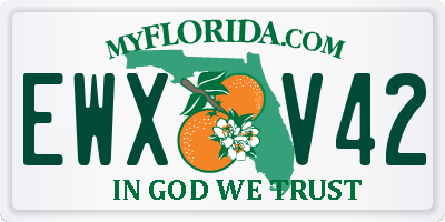 FL license plate EWXV42