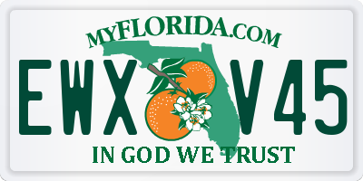 FL license plate EWXV45